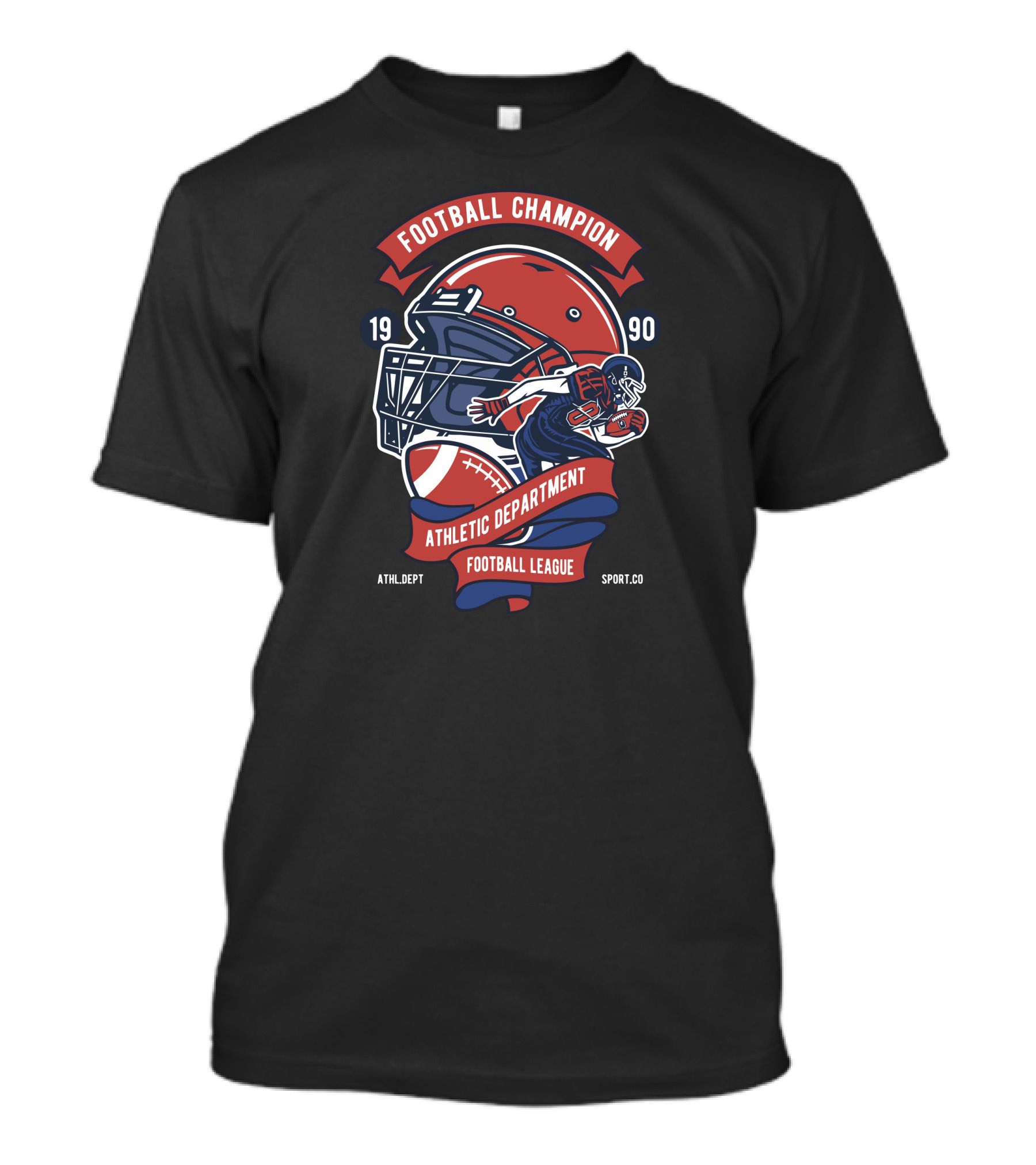 Football Champion Athletic Department Football League 1990 T-Shirt