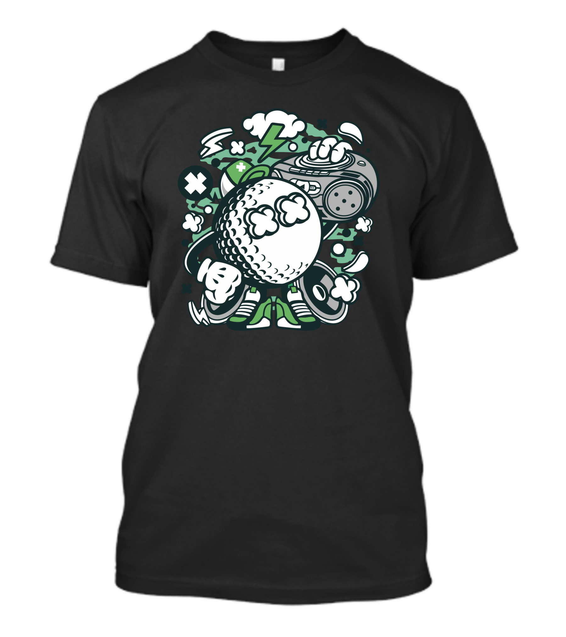 Golf Boombox Beat Cloud Sneakers Power Music球 T-Shirt