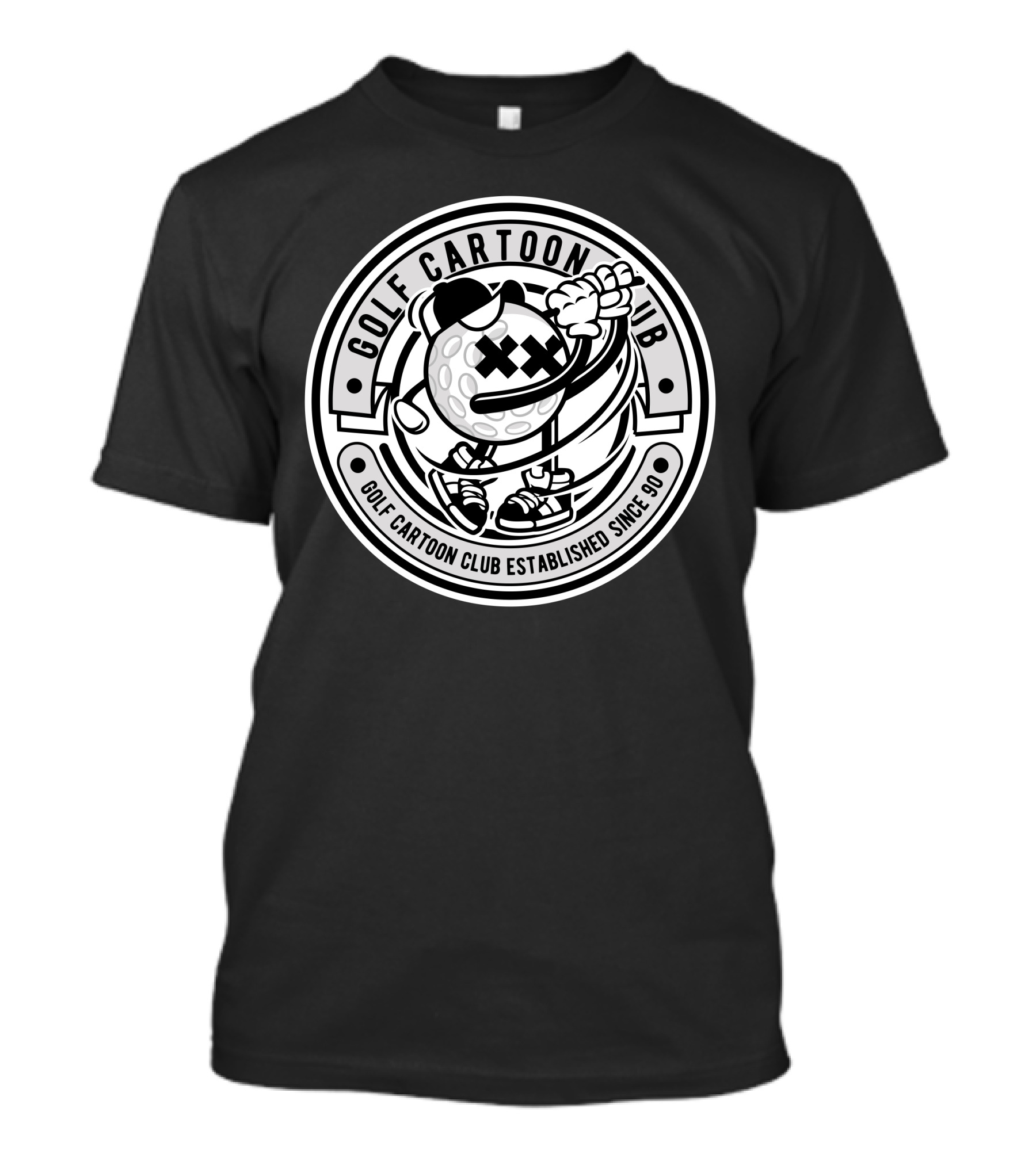 Golf Cartoon Club Established Since 90 T-Shirt