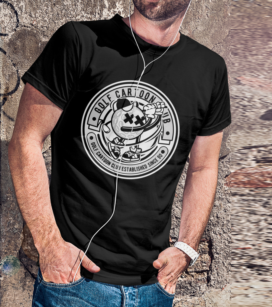 Golf Cartoon Club Established Since 90 T-Shirt