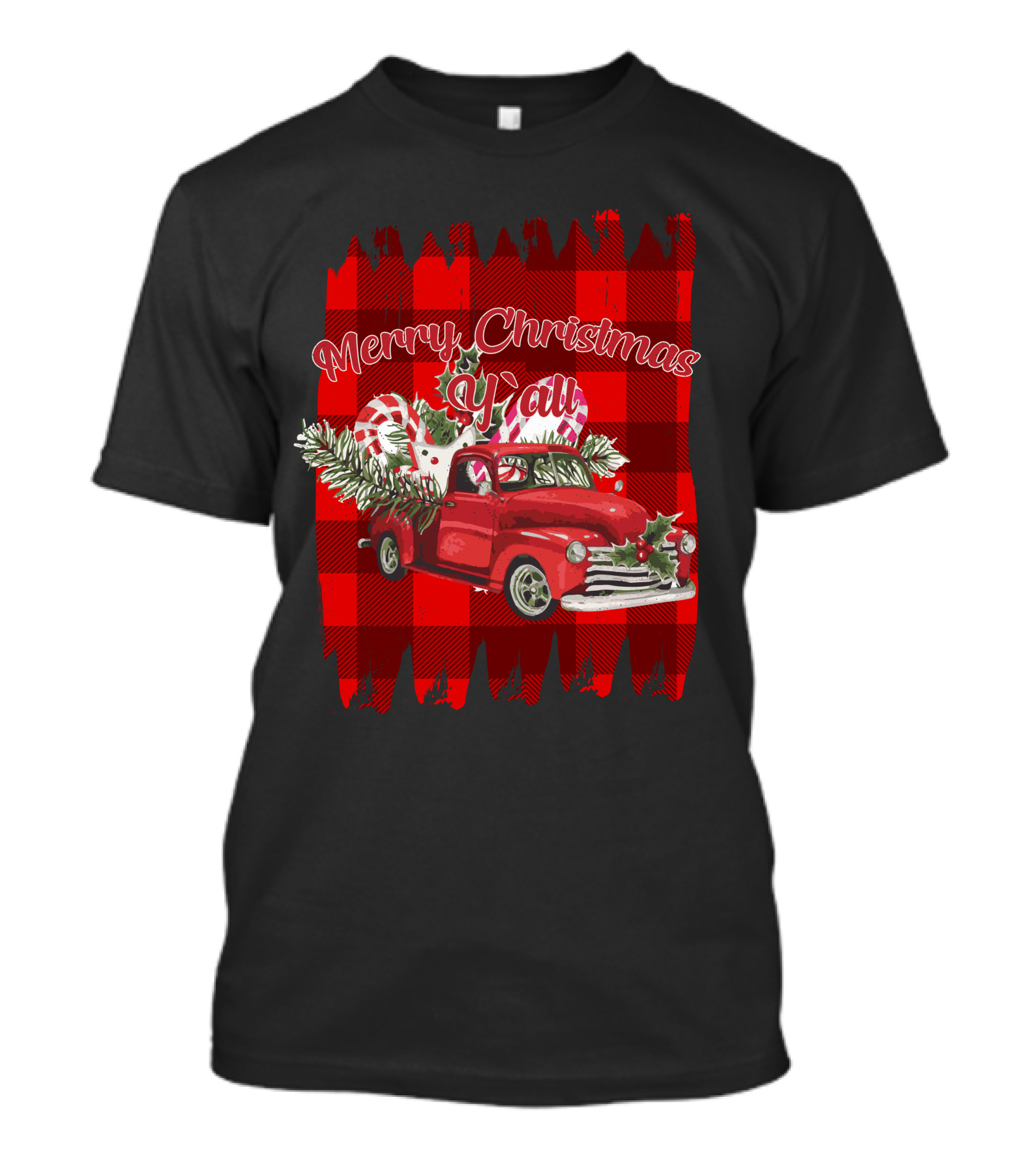 Merry Christmas Y'all Vintage Red Truck T-Shirt