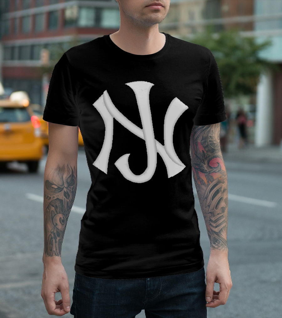 Nj New Jersey Iconic Monogram T-Shirt