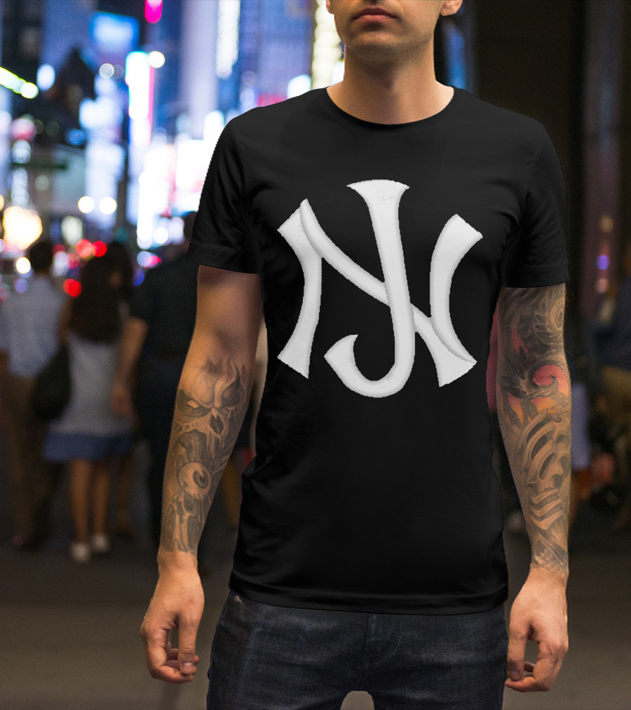 Nj New Jersey Iconic Monogram T-Shirt