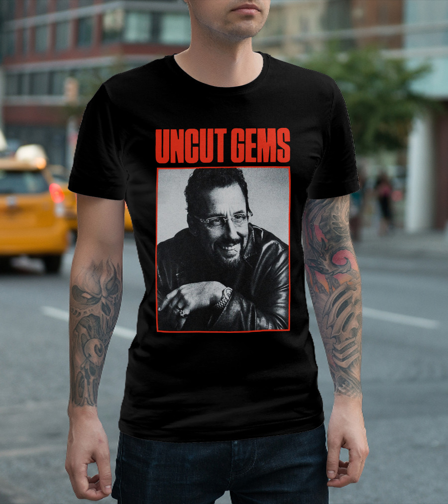 UNCUT GEMS Leather Jacket Smile T-Shirt
