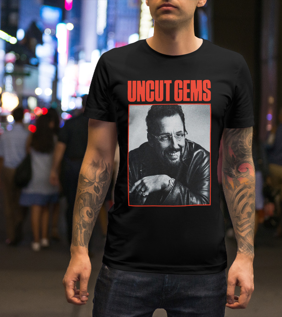 UNCUT GEMS Leather Jacket Smile T-Shirt