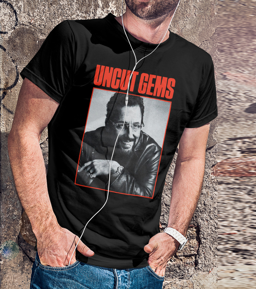UNCUT GEMS Leather Jacket Smile T-Shirt