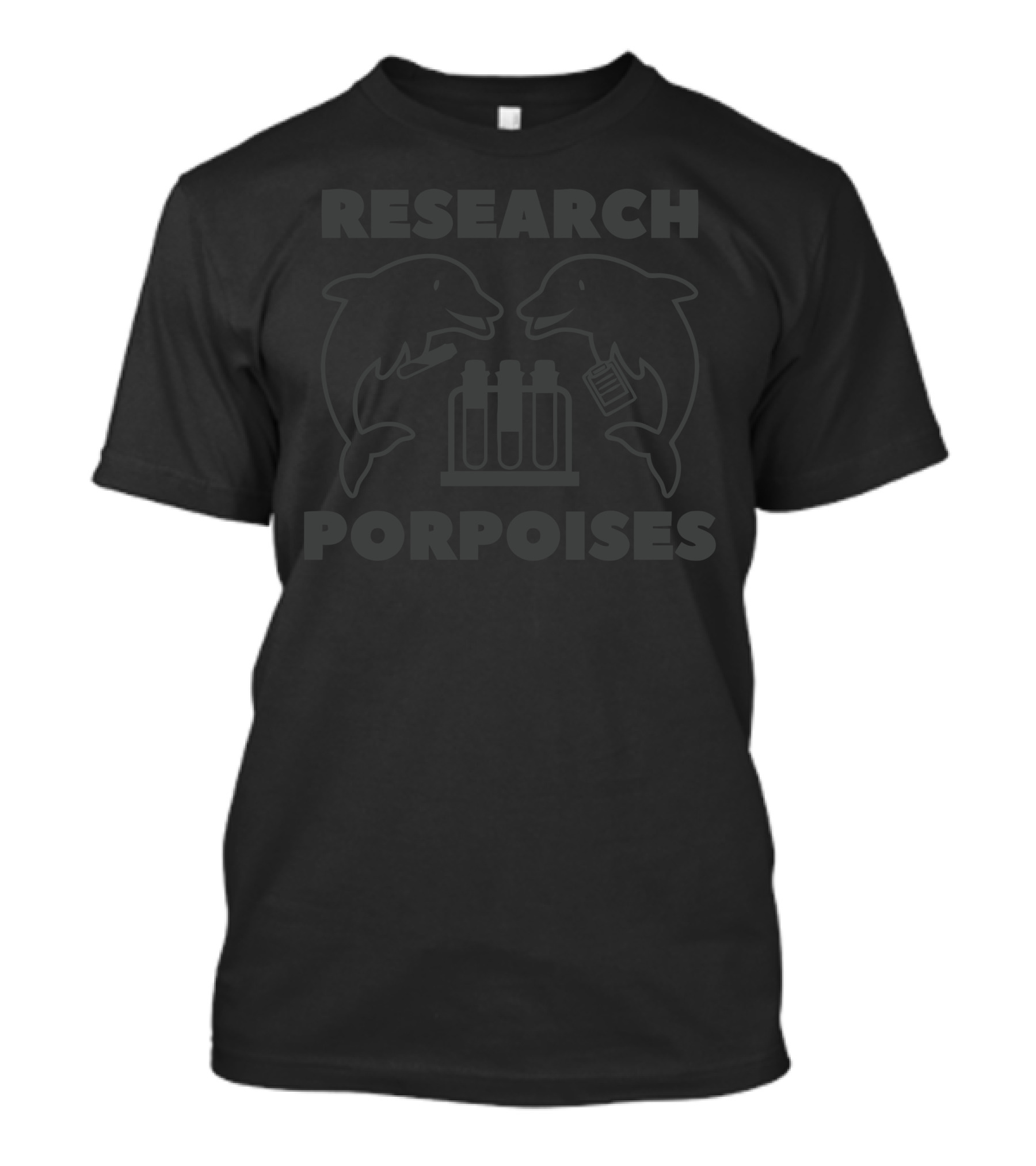 RESEARCH PORPOISES Dolphins With Test Tubes And Notebook T-Shirt