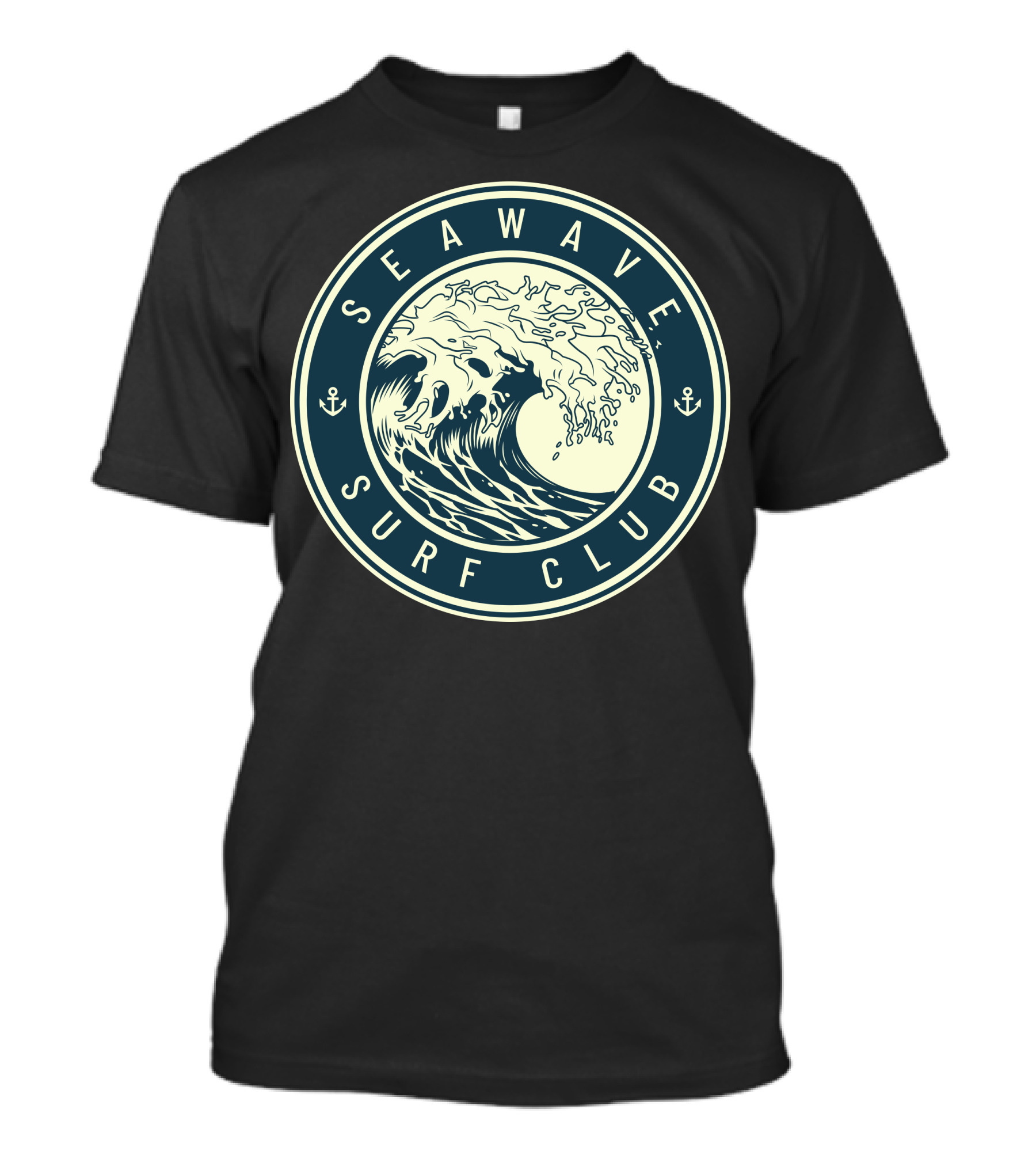 Seawave Surf Club Ocean Wave Anchors T-Shirt