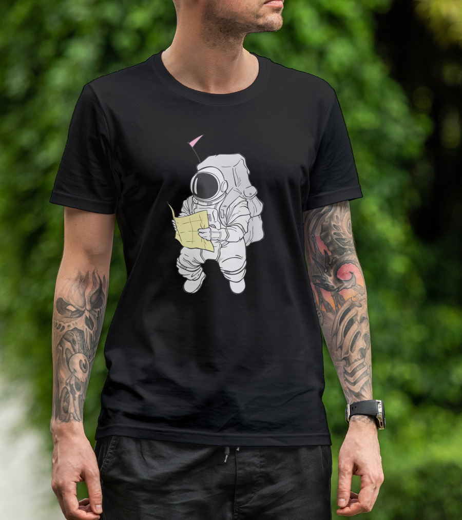 Space Tour Astronaut Map Journey T-Shirt
