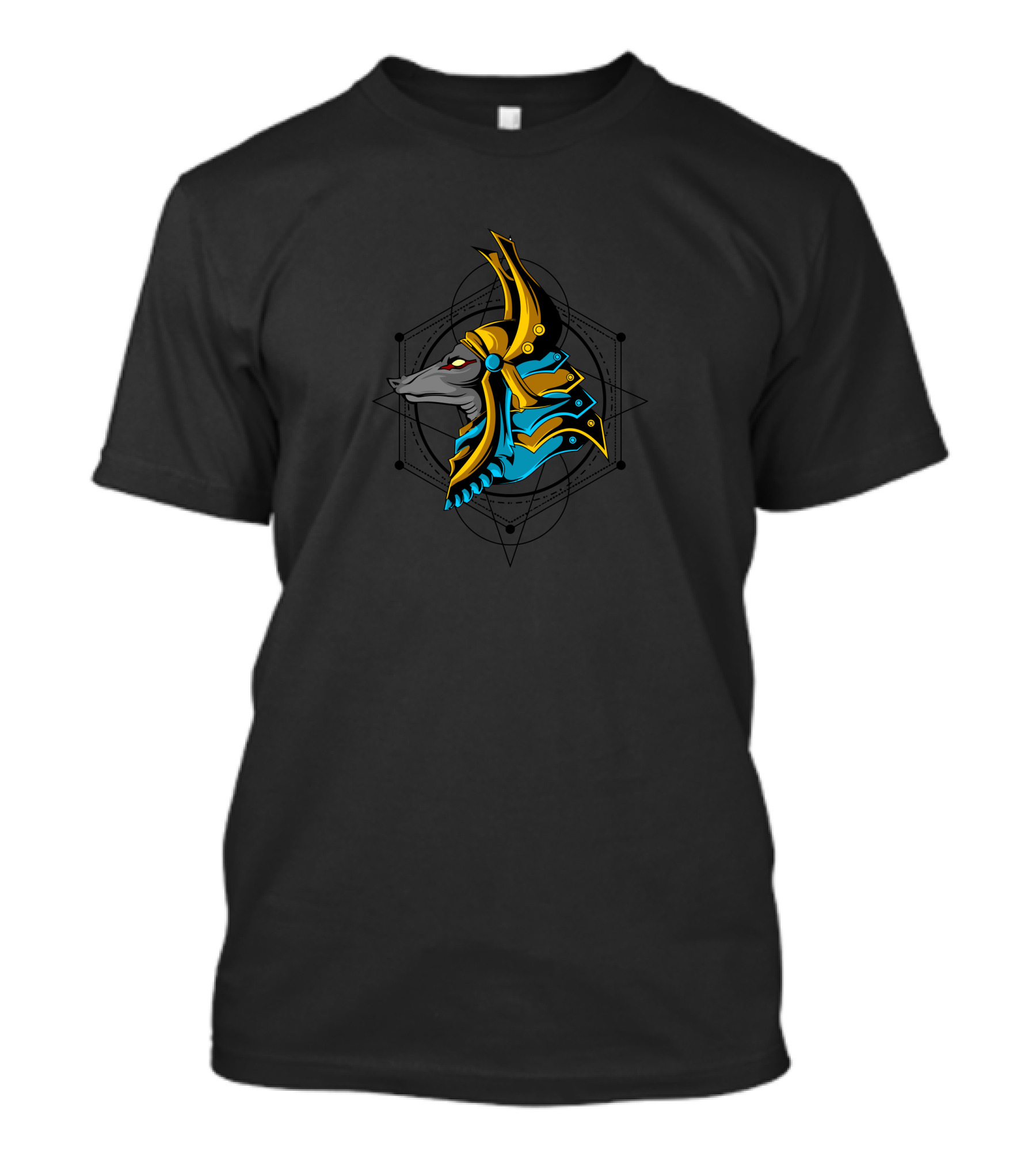The Great Anubis Egyptian God Geometric T-Shirt
