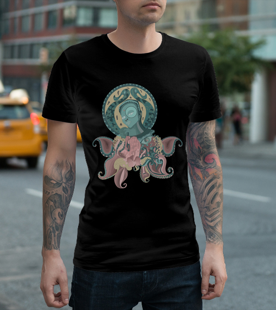 Goddess with Paisley Octopus Halo T-Shirt