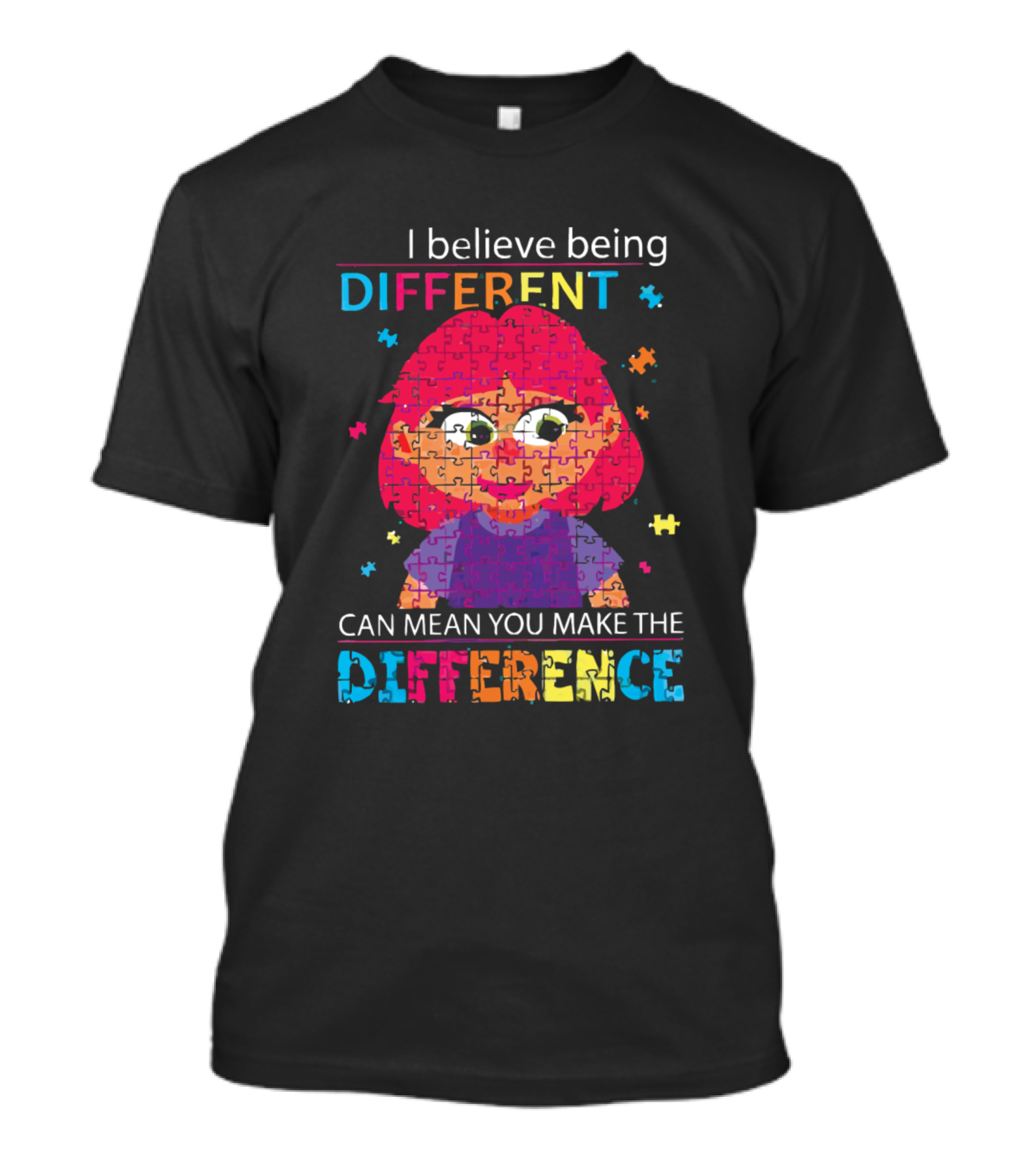 I Believe Being Different Can Mean You Make The Difference Autism Puzzle T-Shirt