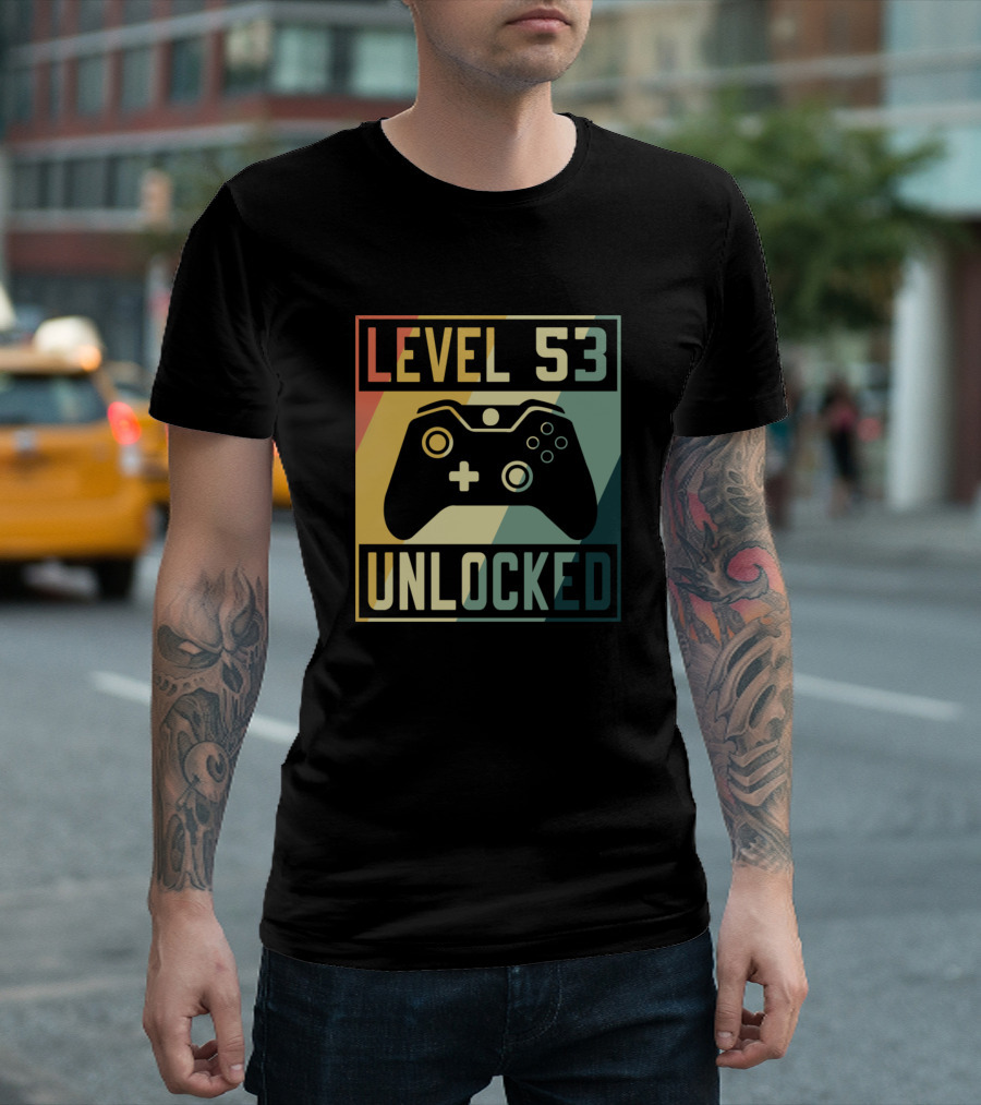 Level 53 Unlocked Video Game Birthday Controller T-Shirt