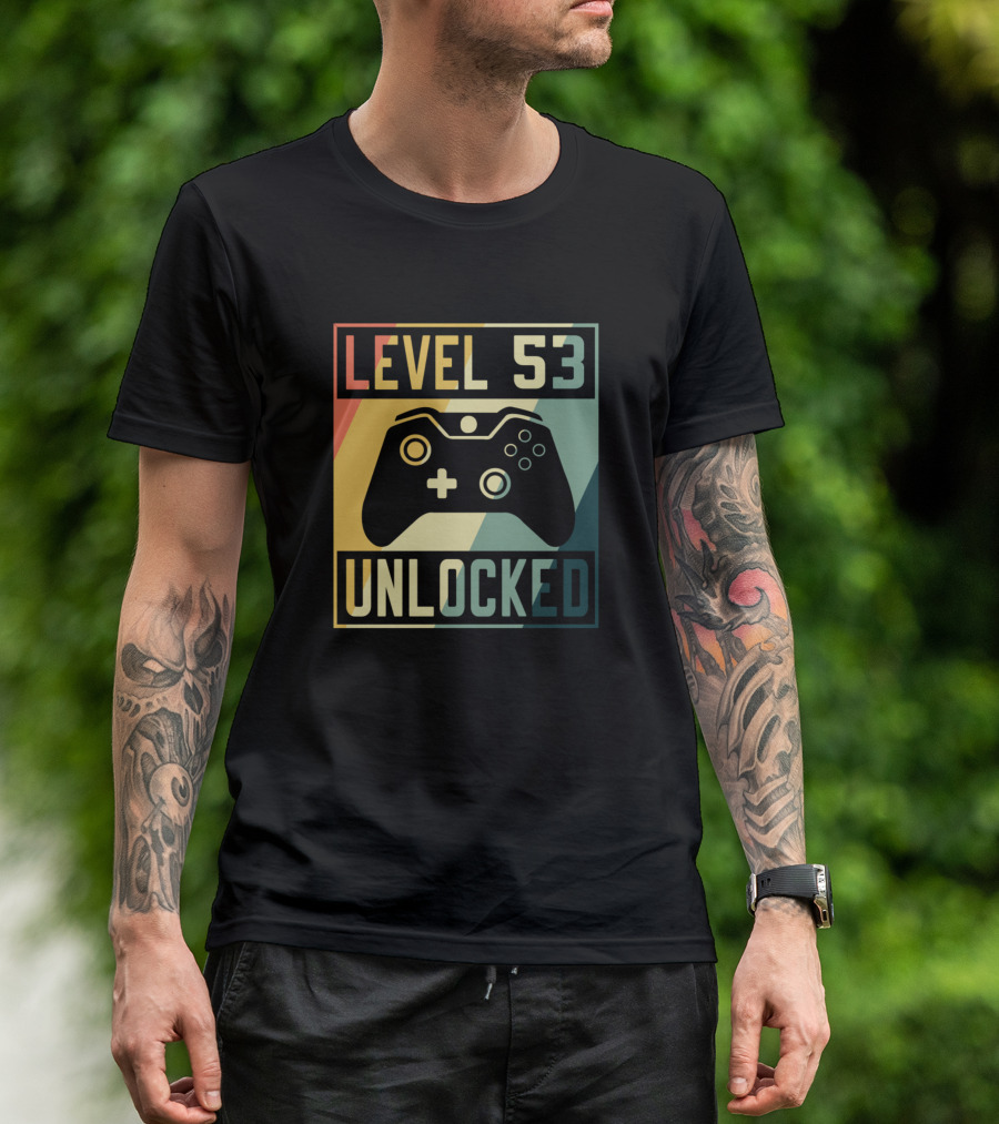 Level 53 Unlocked Video Game Birthday Controller T-Shirt