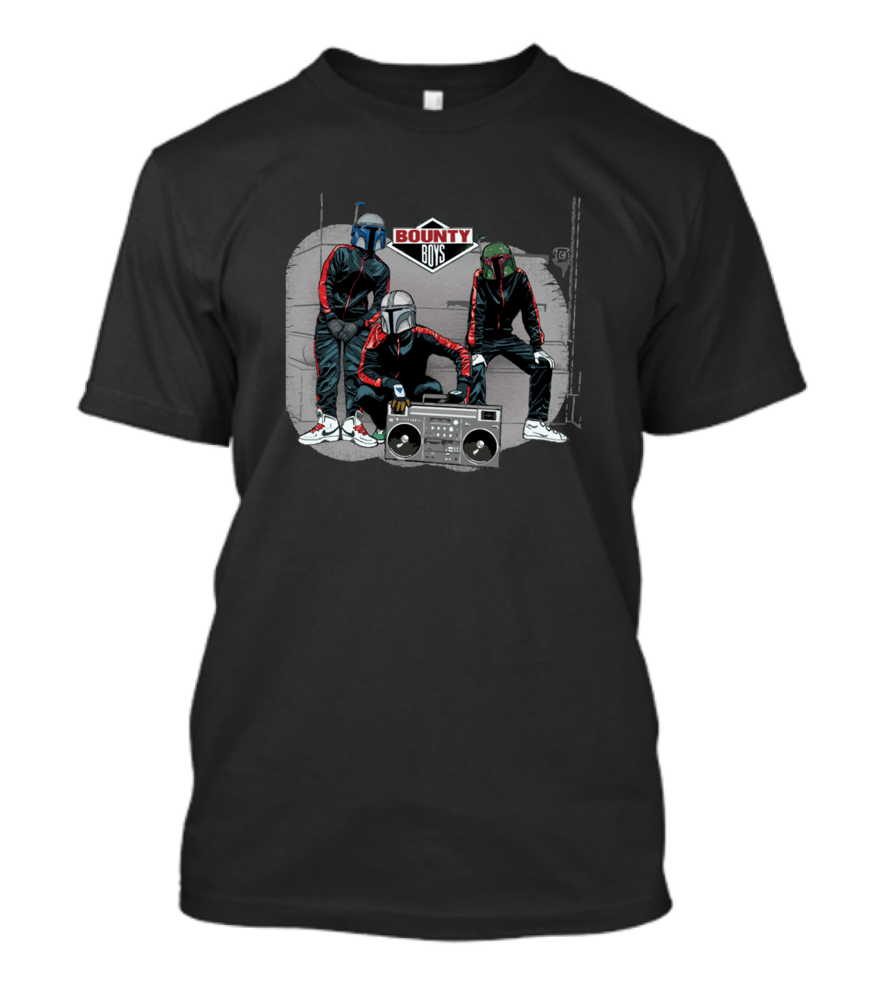 Bounty Boys Mandalorian Hip-Hop Boombox Crew T-Shirt