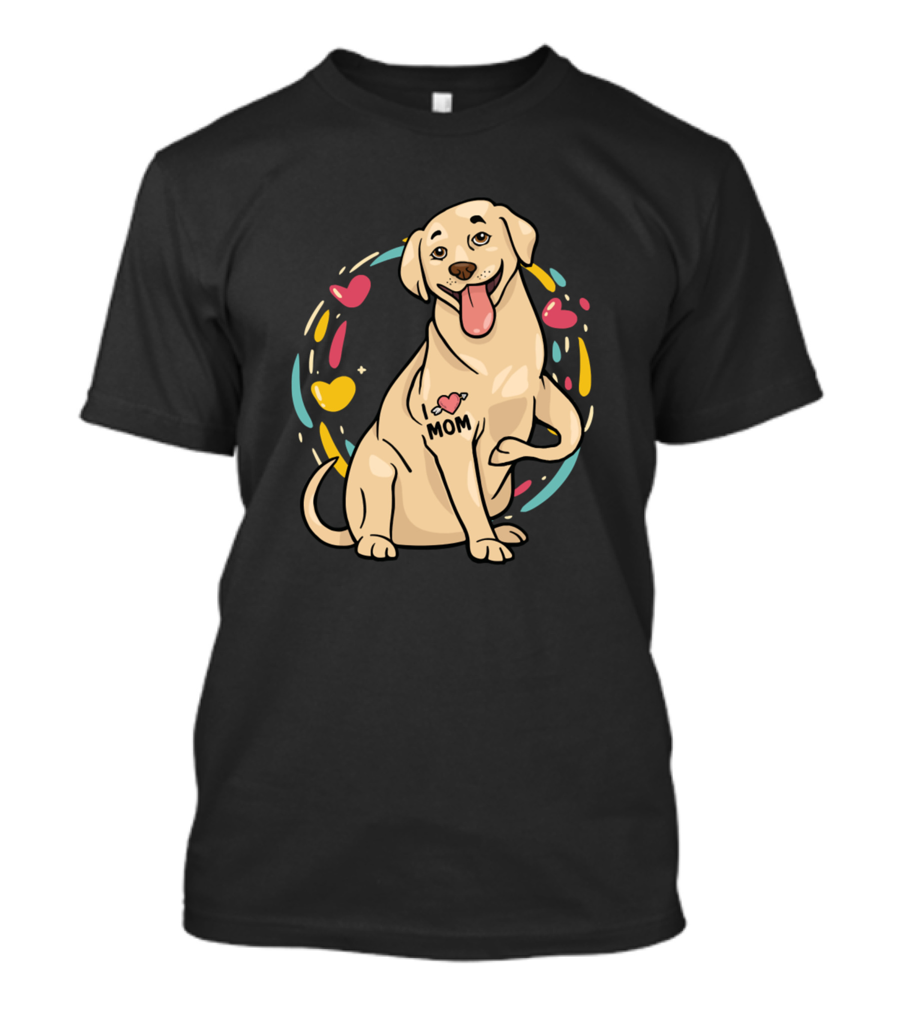 Dog I Love Mom Tattoo Funny Pitbull Mothers T-Shirt