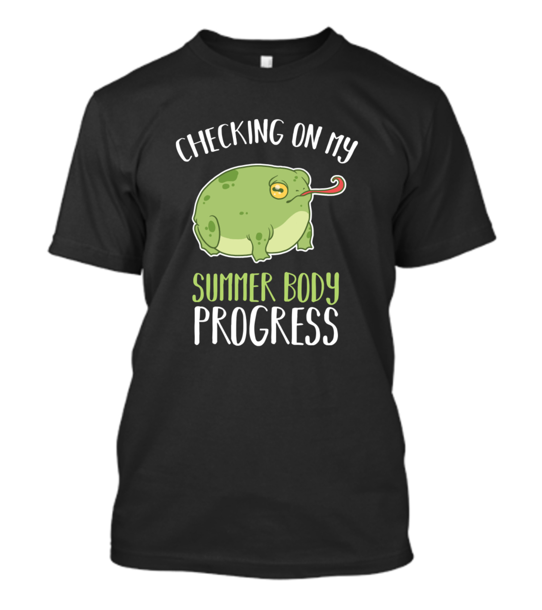 Checking On My Summer Body Progress Frog Chubby Frog Fat Toad Pet T-Shirt