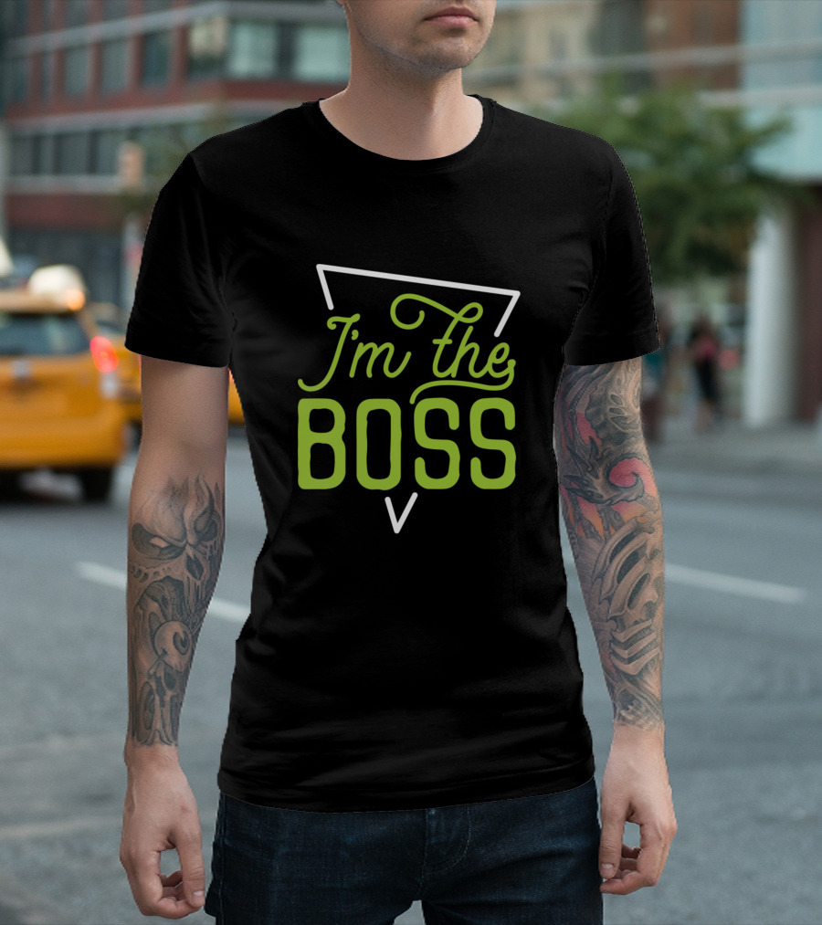 I'm The Boss Lettering Triangular T-Shirt