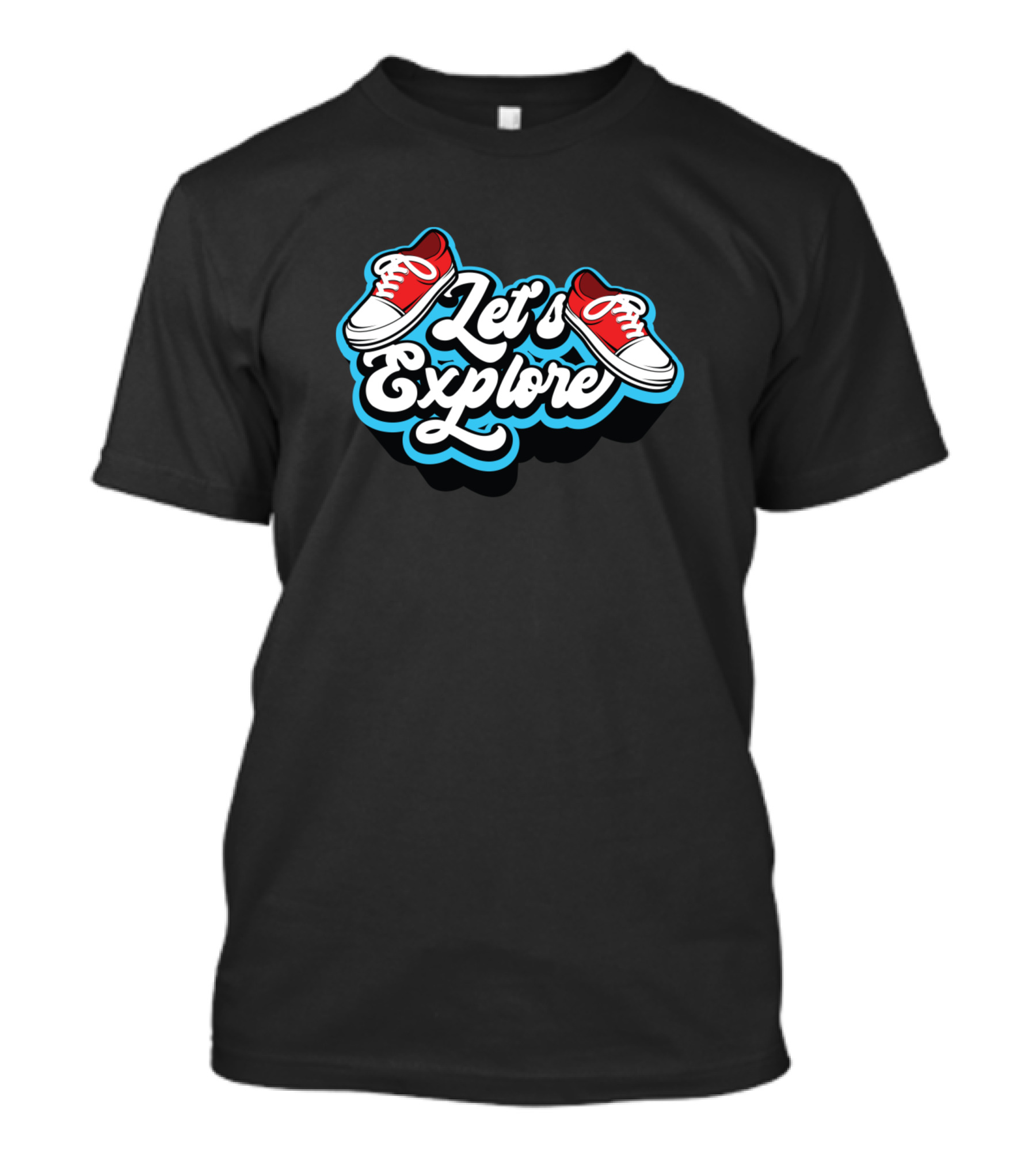 Let's Explore Red Sneakers Adventure T-Shirt