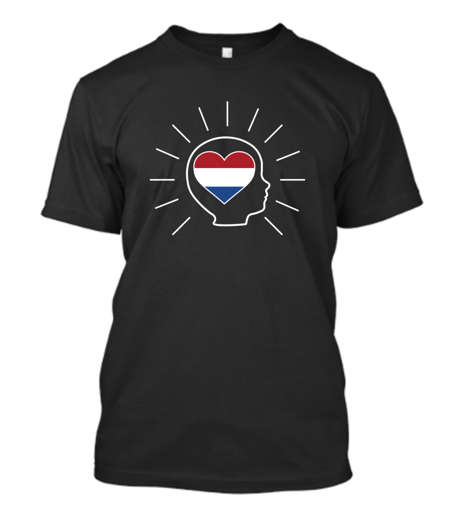 Children Netherlands Love Heart Flag Head T-Shirt