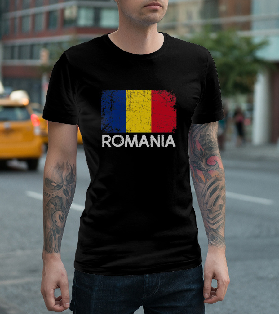 Romanian Flag Vintage Romania T-Shirt