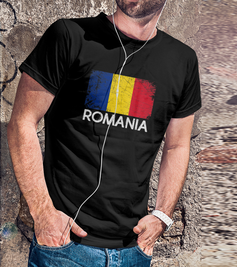 Romanian Flag Vintage Romania T-Shirt