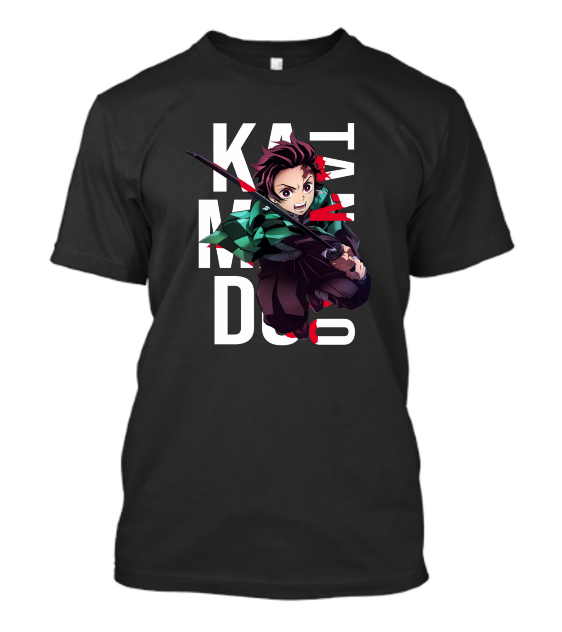 Tanjiro Kamado Sword Action Demon Slayer Anime Character T-Shirt