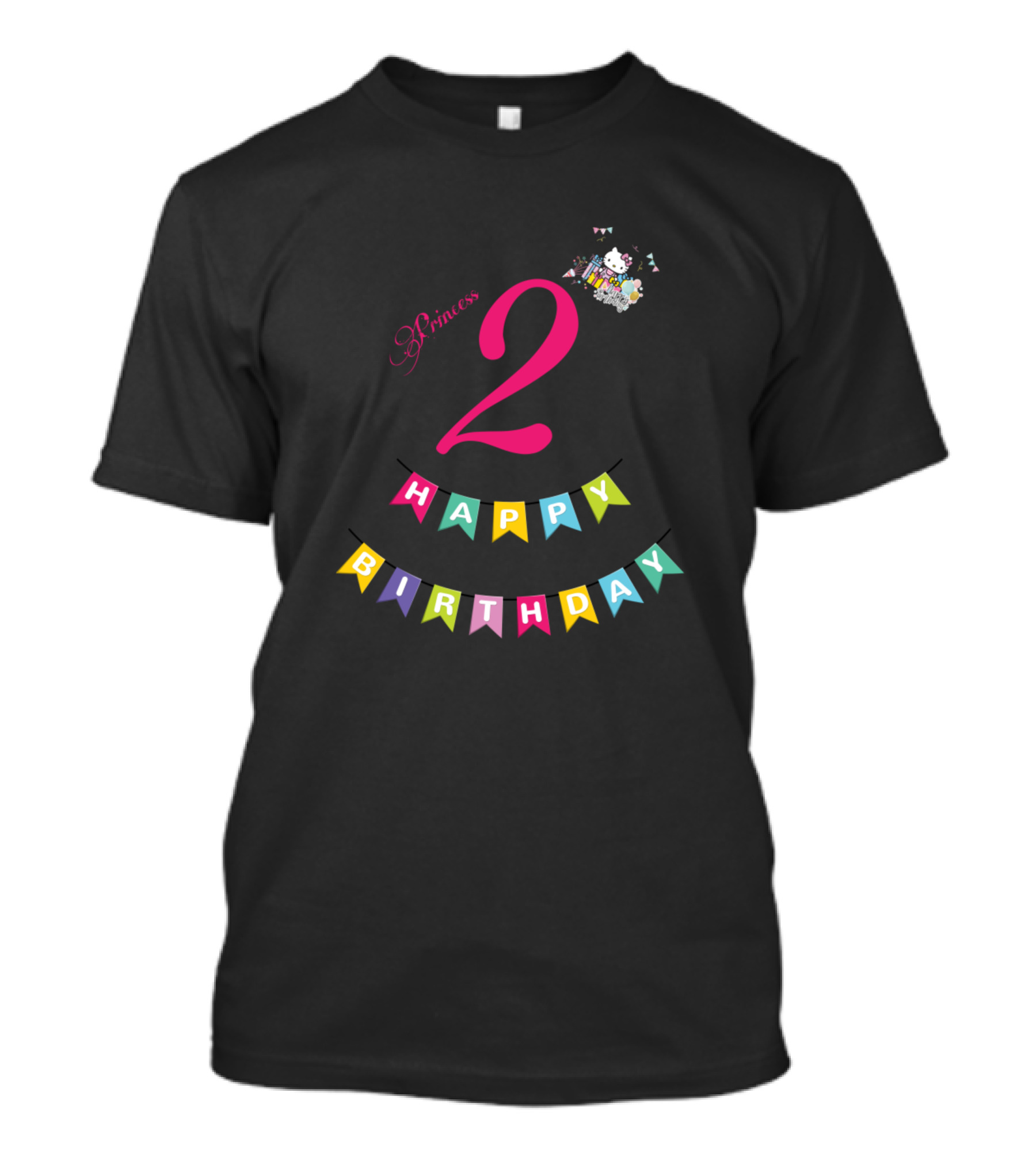 Princess 2 Years Old Happy Birthday T-Shirt