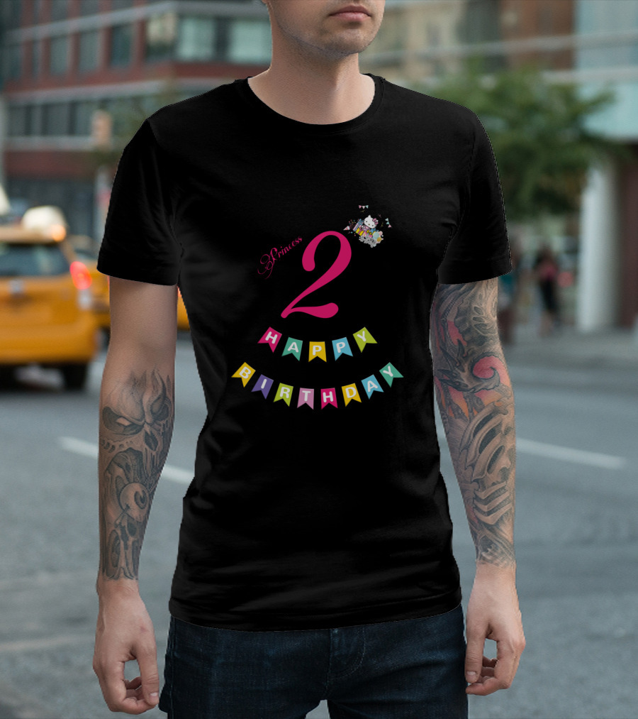 Princess 2 Years Old Happy Birthday T-Shirt