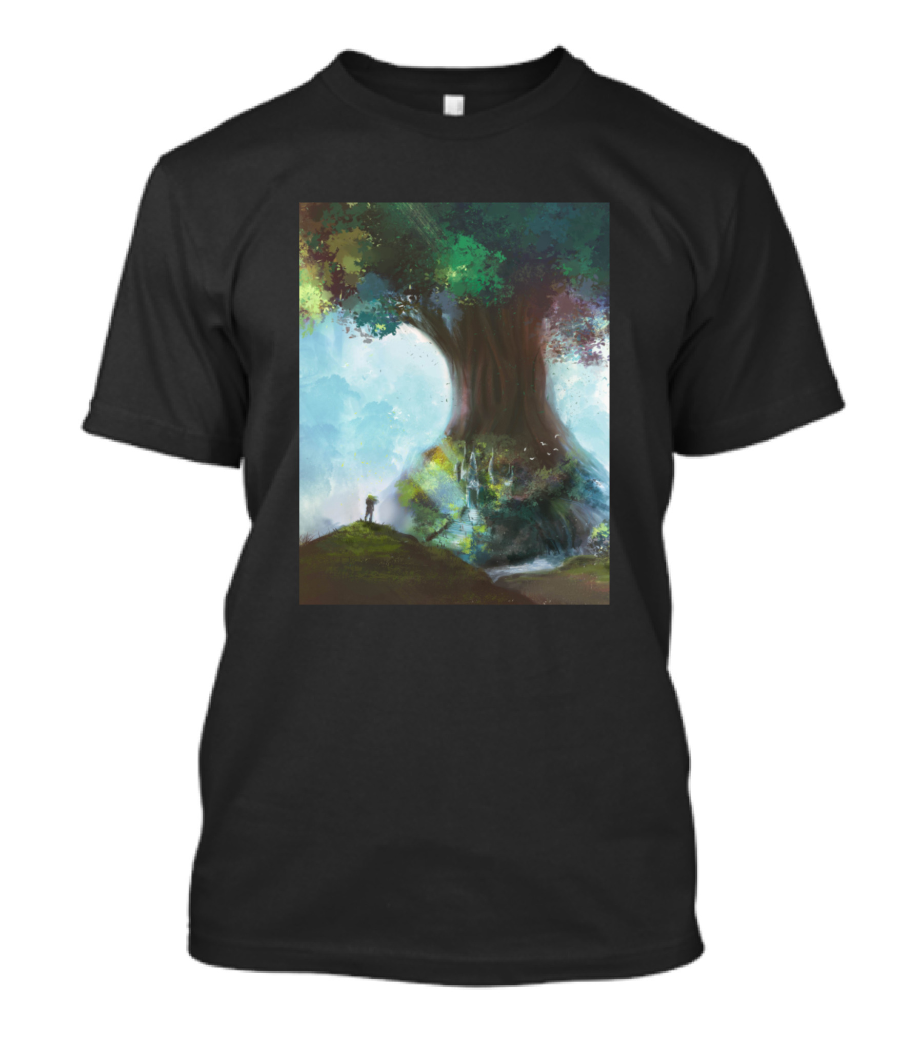 A World Broken Enchanted Forest Guardian And Ancient Tree T-Shirt