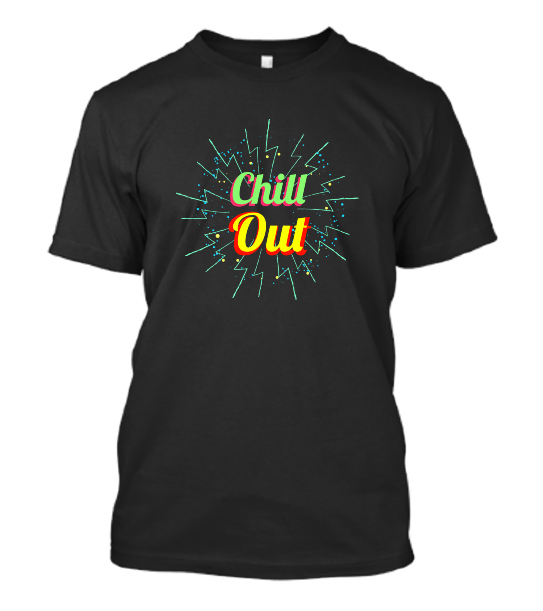 Chill Out Vibrant Lightning Burst T-Shirt