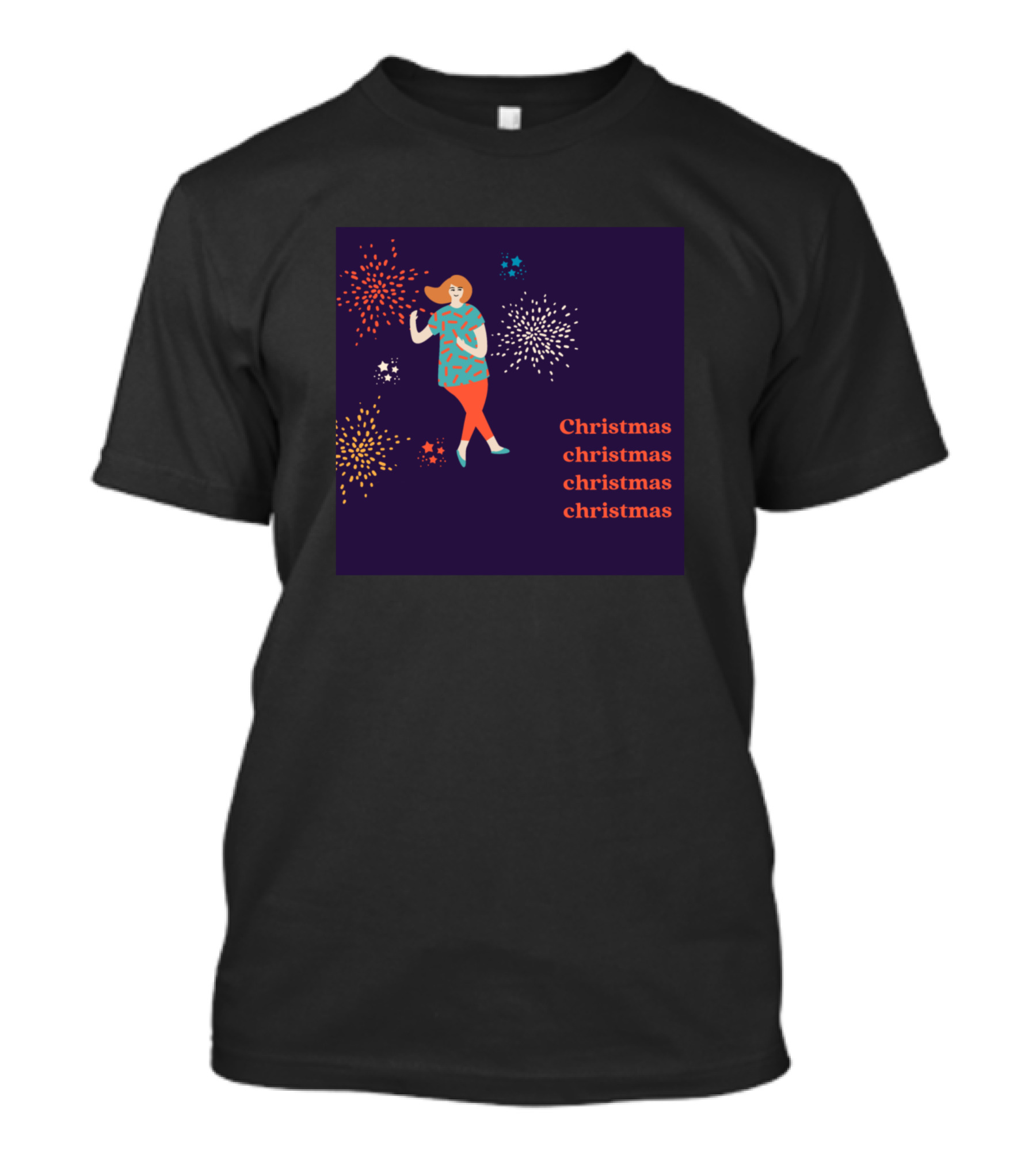 Christmas Christmas Christmas Christmas Family Fireworks Festivity T-Shirt