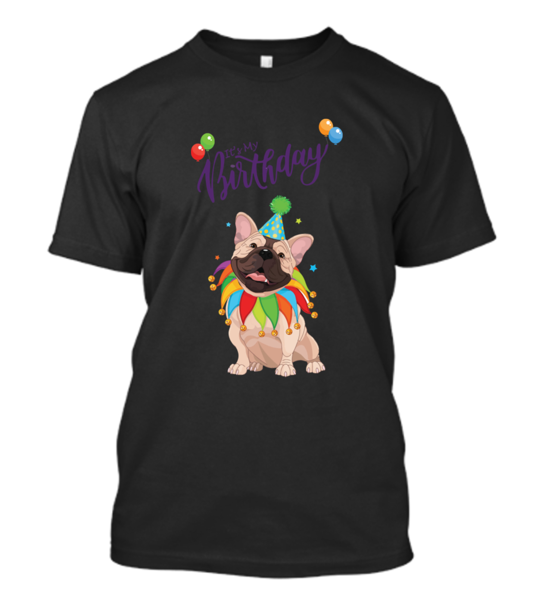 Playful Dog It's My Birthday Celebration With Colorful Party Balloons And Festive Hat T-Shirt