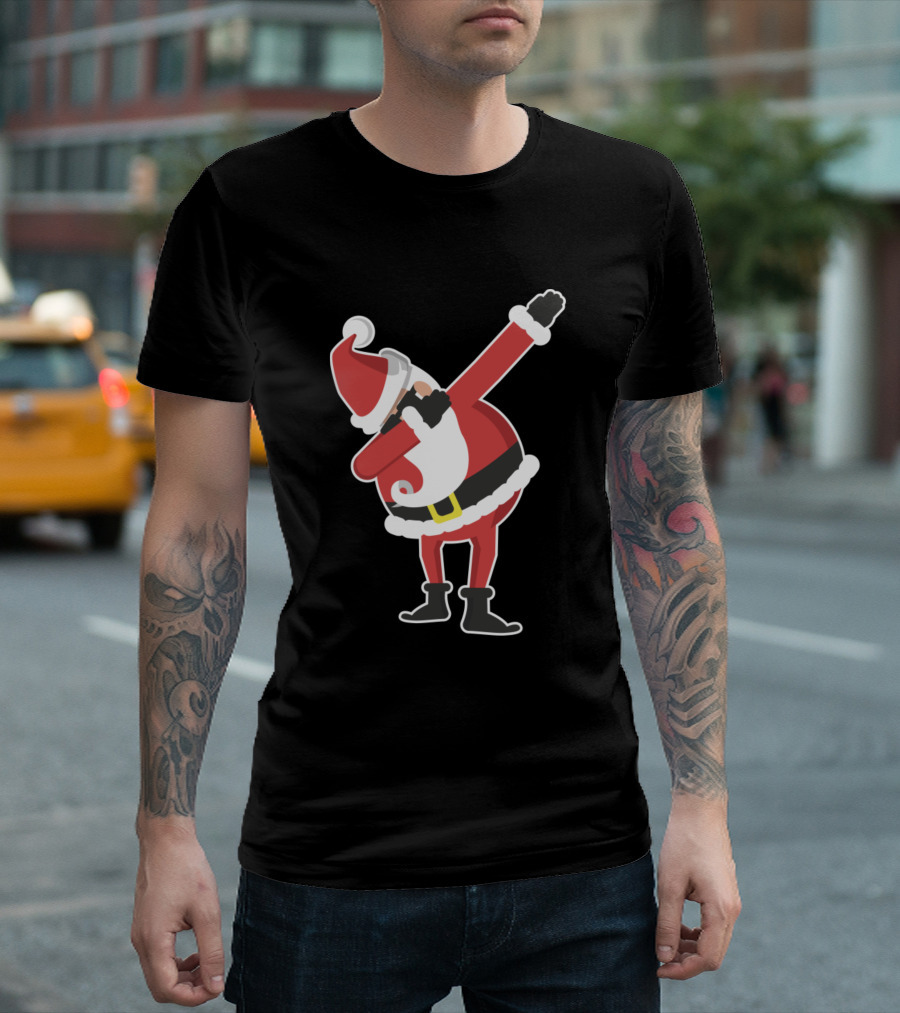 Funny Christmas Dabbing Santa Claus Holiday Dance T-Shirt
