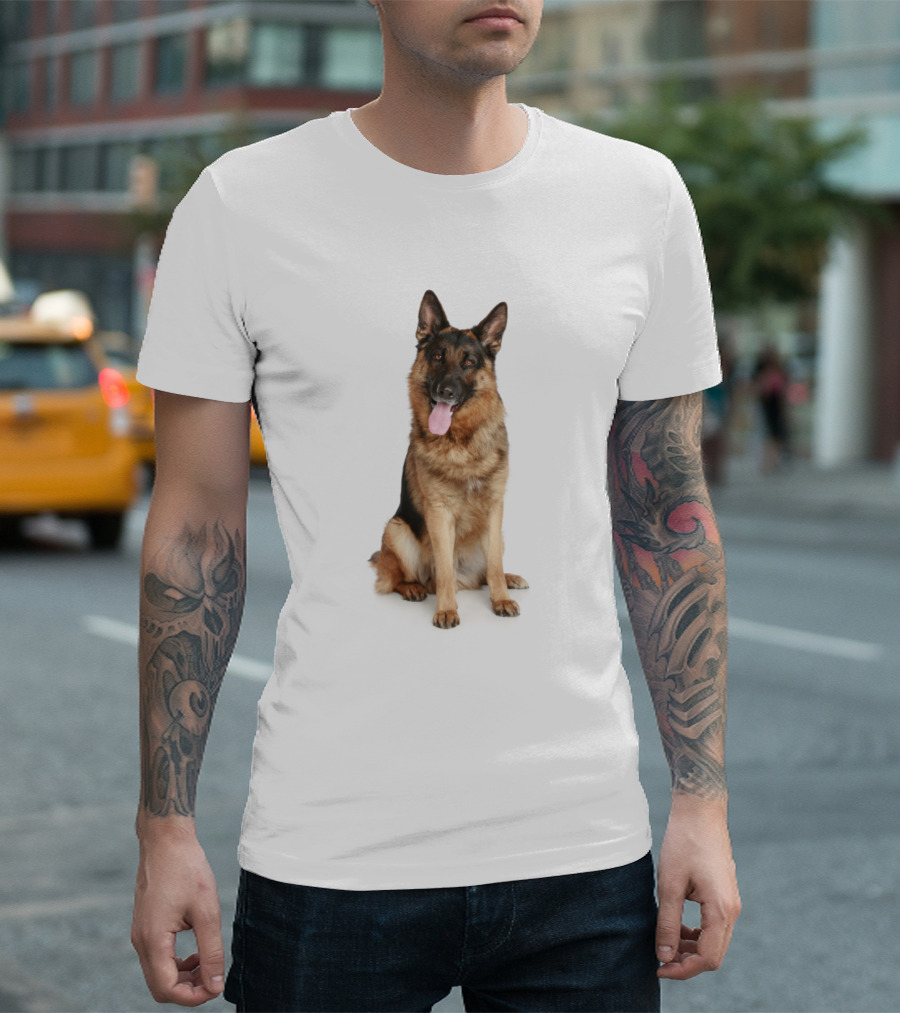 German Shepherd Puppy Playful Sitting Pose T-Shirt