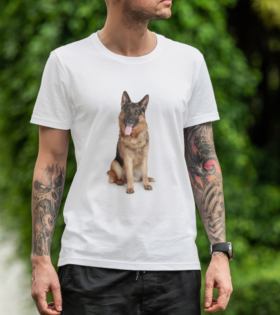 German Shepherd Puppy Playful Sitting Pose T-Shirt