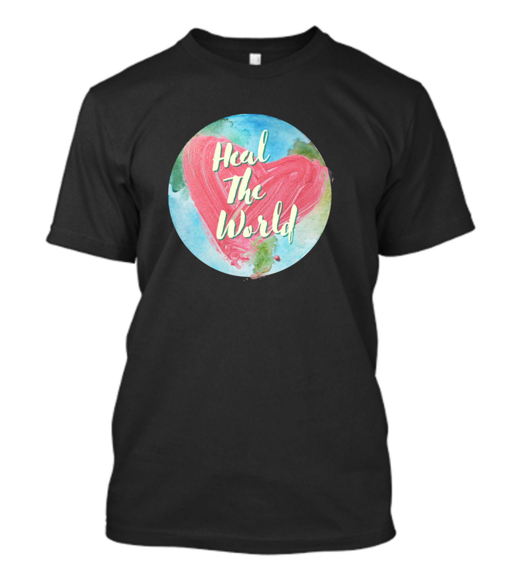 Heal The World Heart Painted Earth T-Shirt