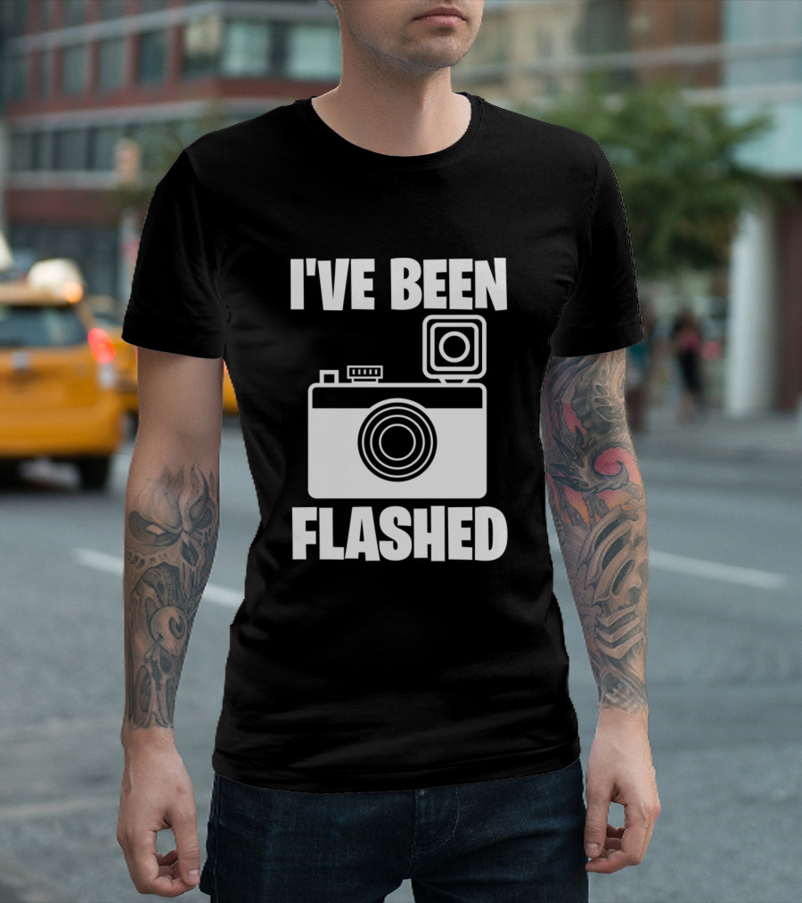 I've Been Flashed Photography Camera Humor T-Shirt
