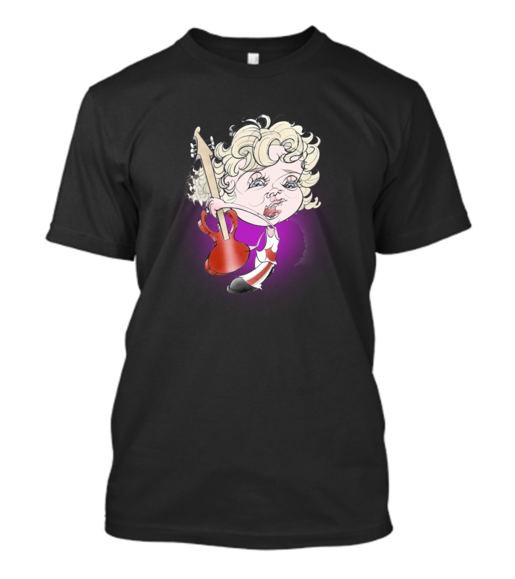 Kid Rocks Cartoon Guitar Character T-Shirt