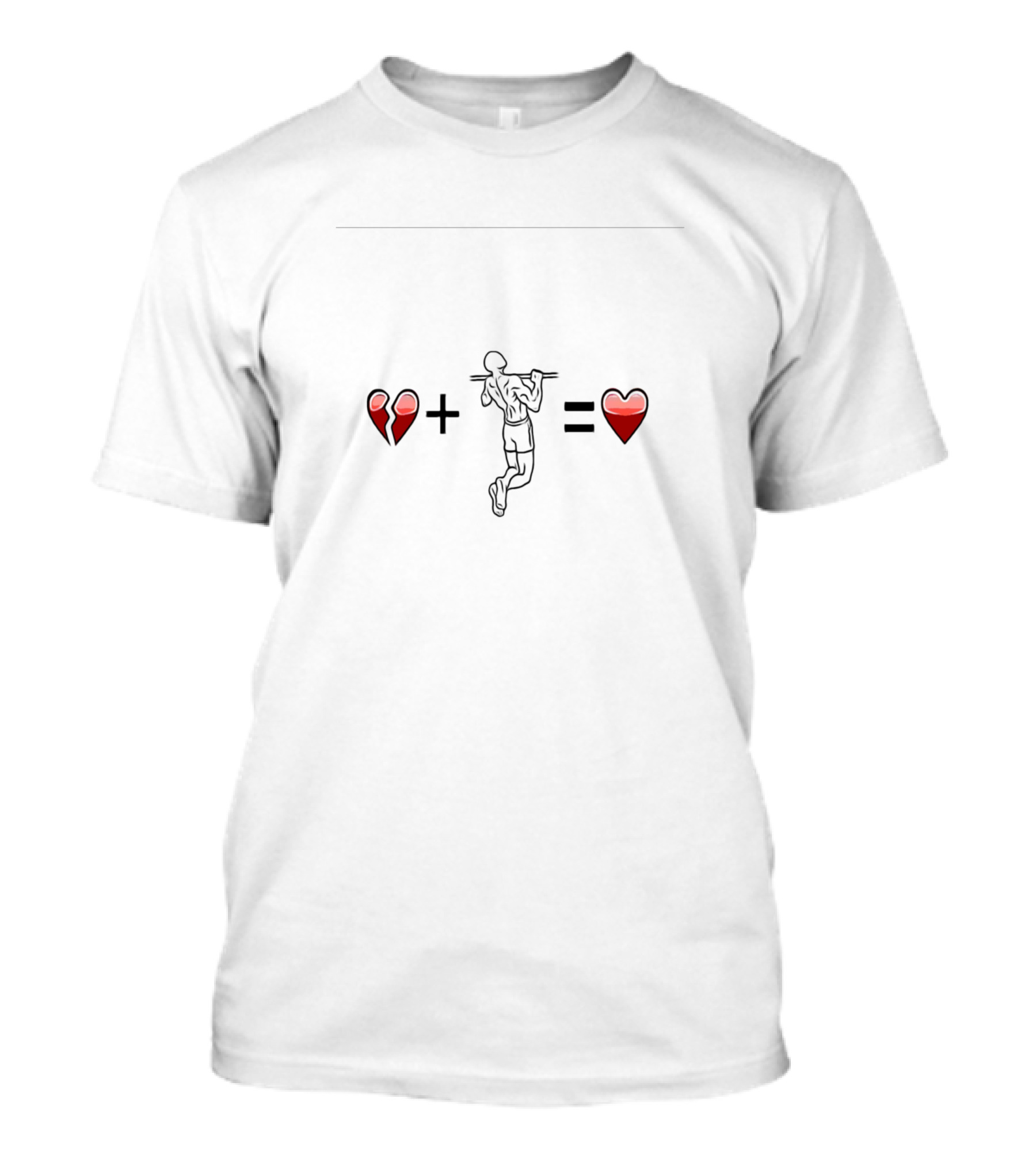 Broken Heart Plus Musculation Lifting Equals Heart T-Shirt