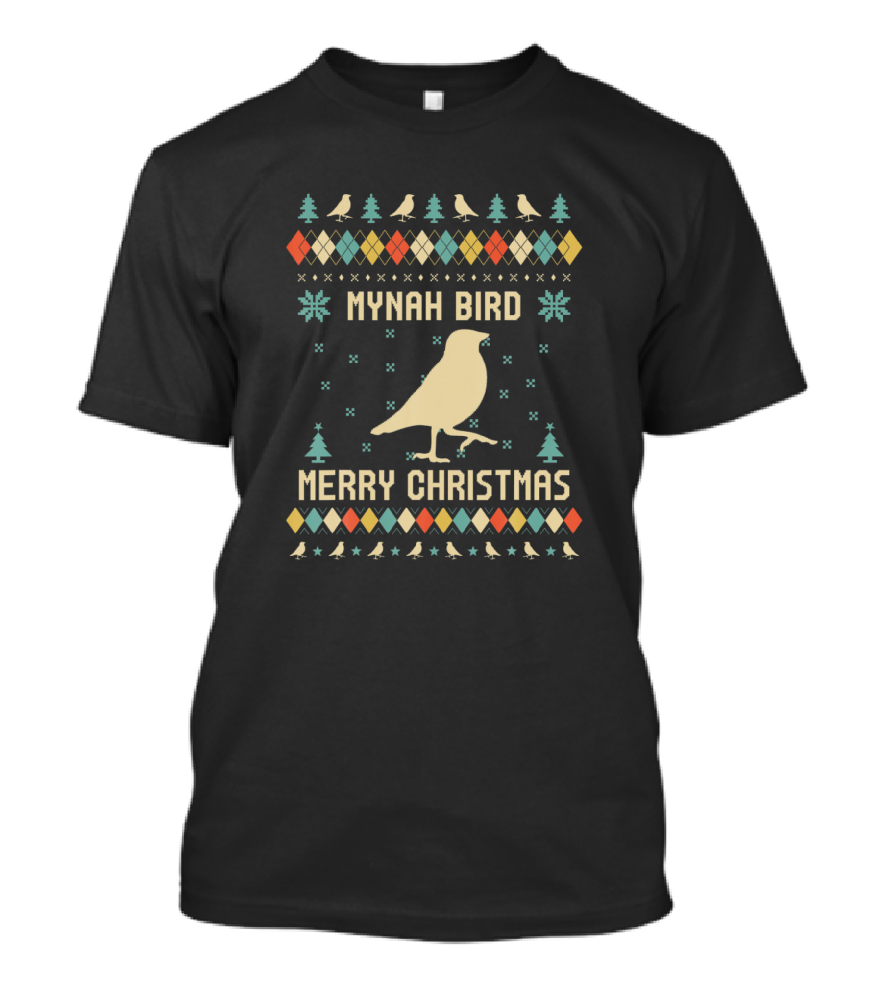 Mynah Bird Merry Christmas Ugly T-Shirt