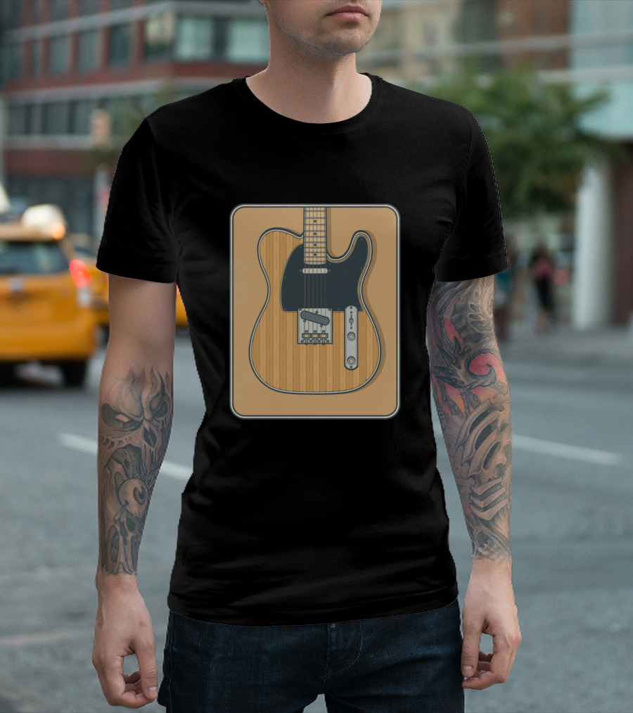 Orange Solid Body Telecaster Style Guitar T-Shirt