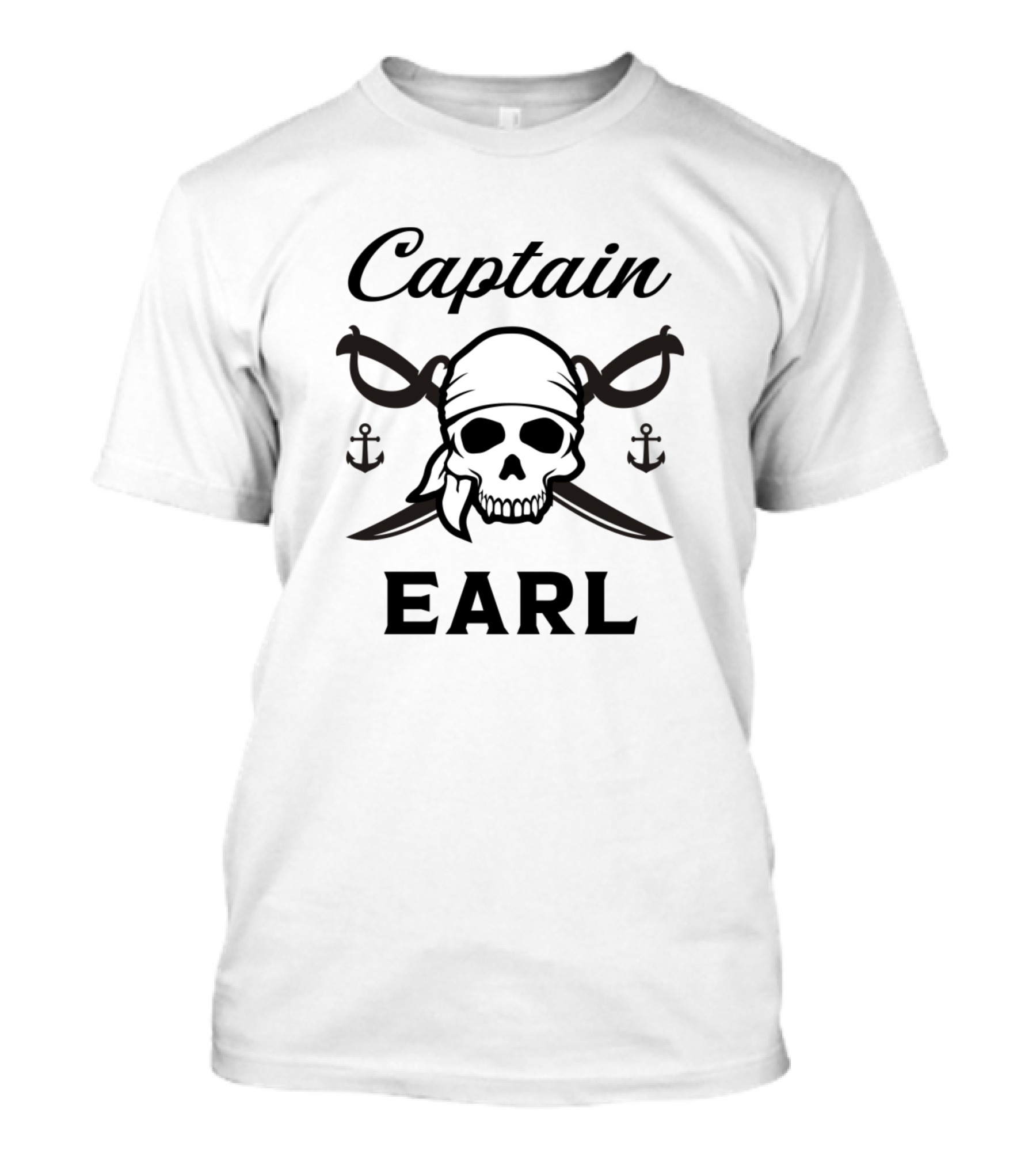 Captain Earl Skull Pirate Anchors T-Shirt
