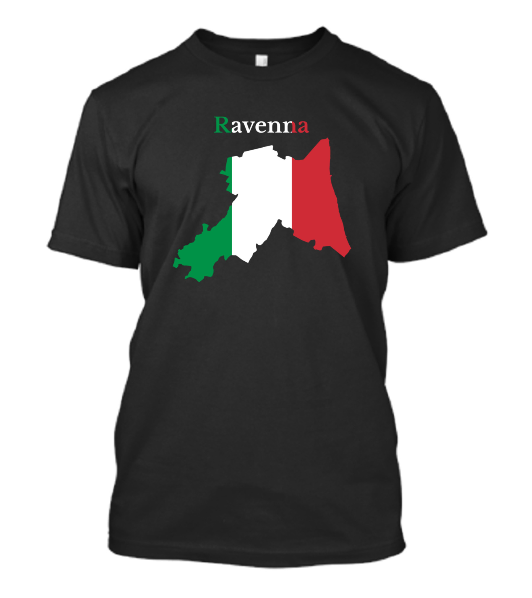 Ravenna Italy Map With Italian Flag Colors T-Shirt