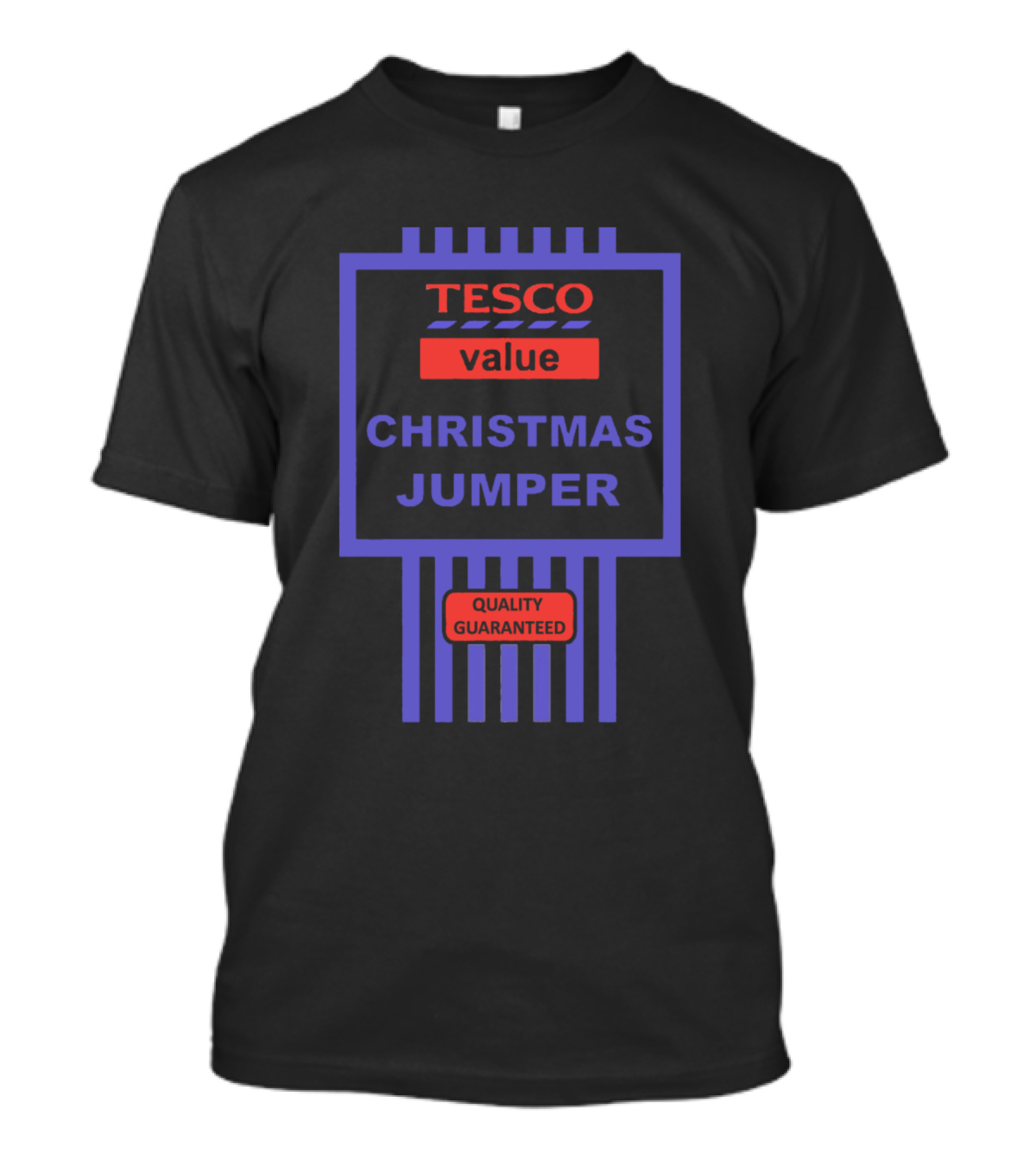 TESCO Value Christmas Jumper Quality Guaranteed T-Shirt