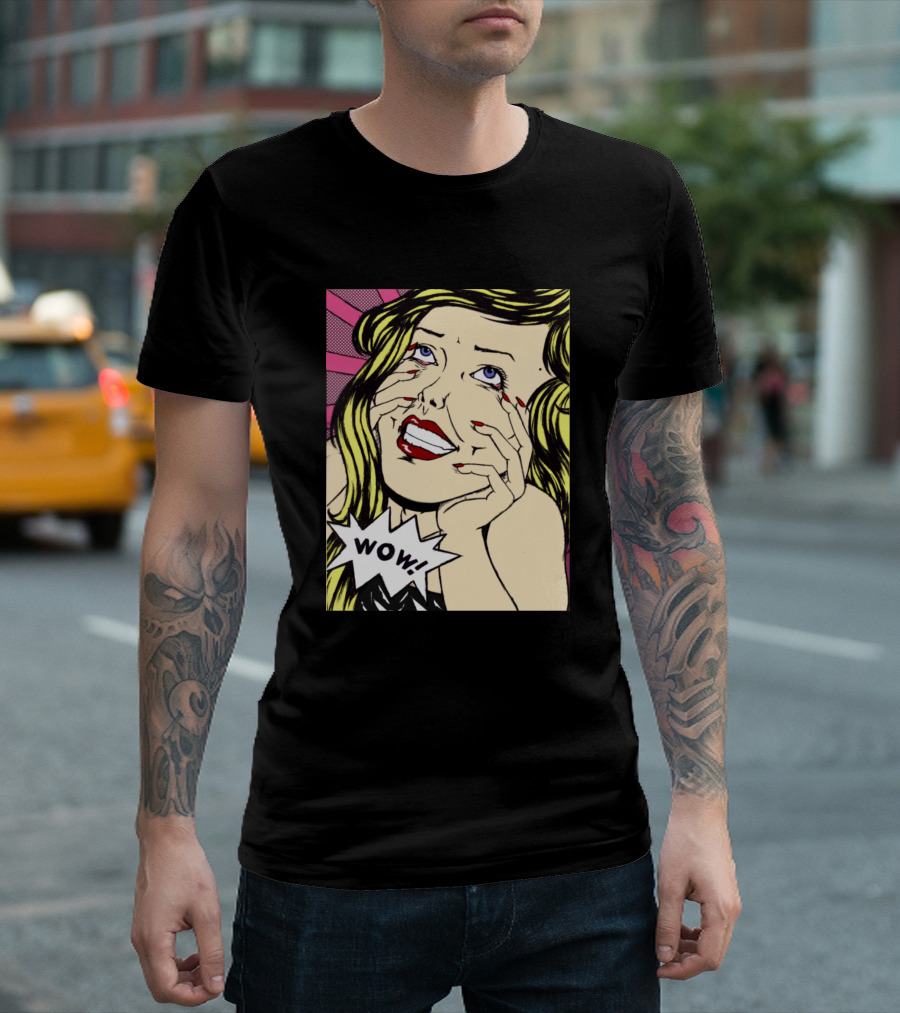 Wow Overwhelmed Comic Style Expression T-Shirt