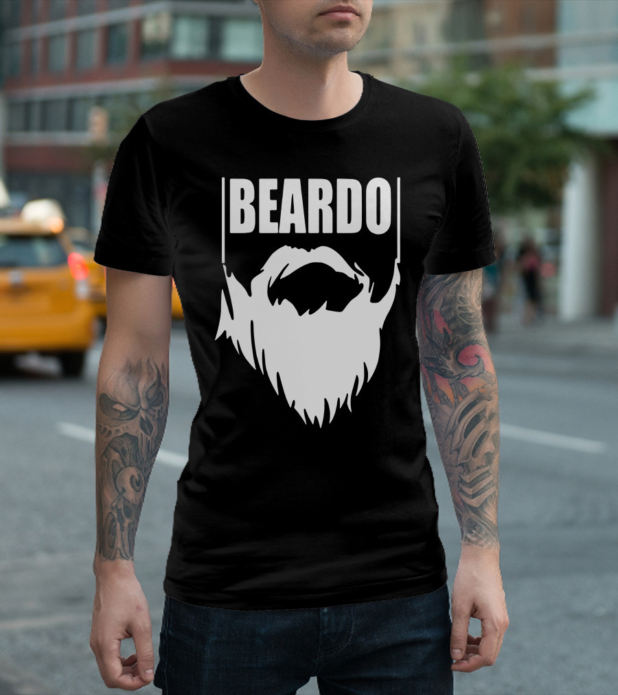 Beardo Beard Silhouette Retro Style Vintage Look T-Shirt