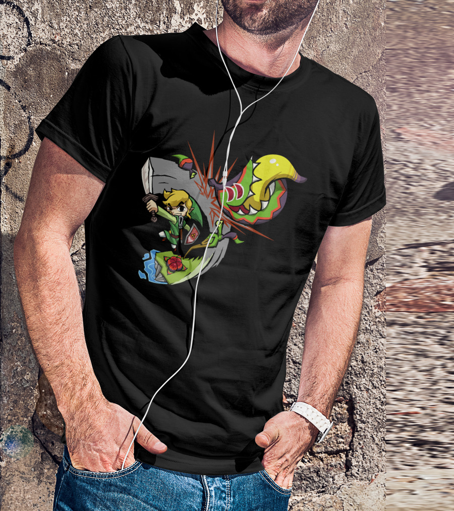 Boko Baba Battle Adventure Gaming Art Iconic Action Scene T-Shirt