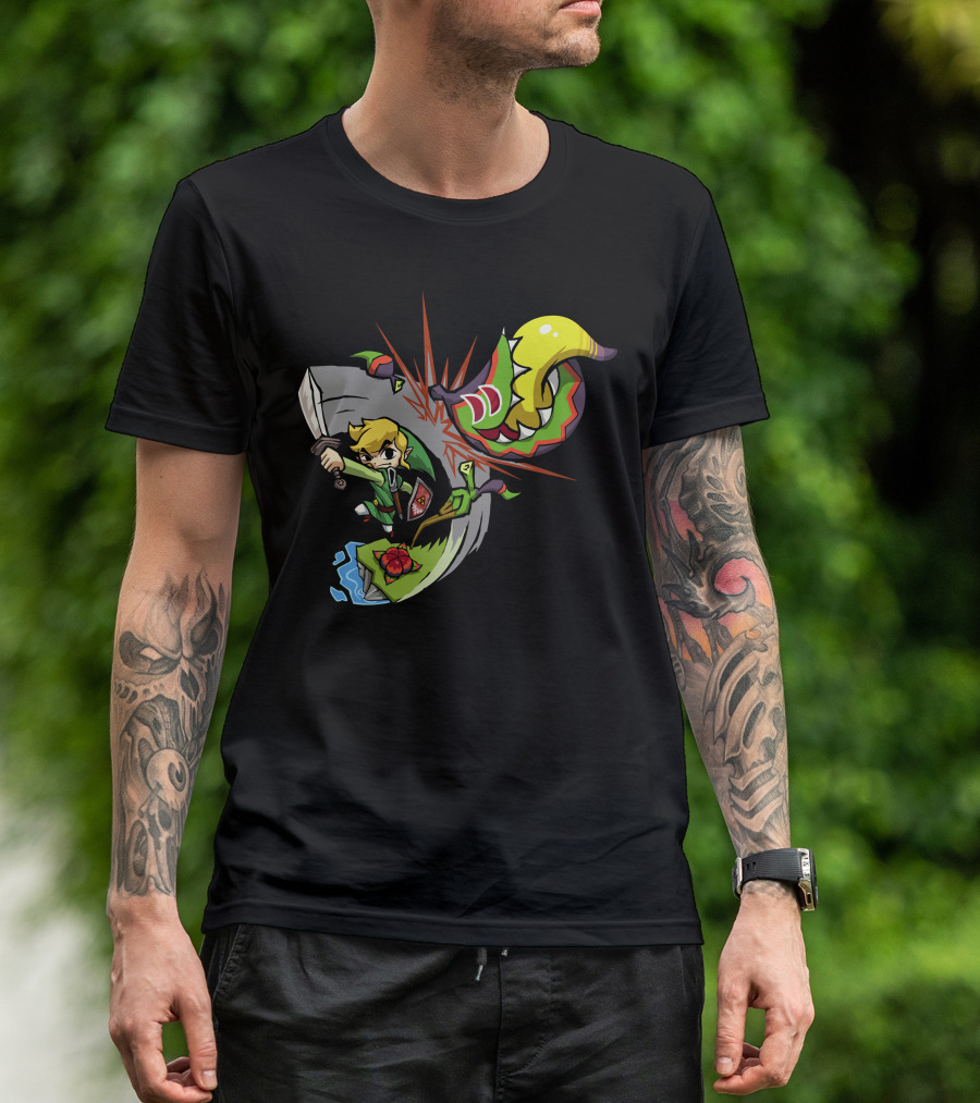 Boko Baba Battle Adventure Gaming Art Iconic Action Scene T-Shirt
