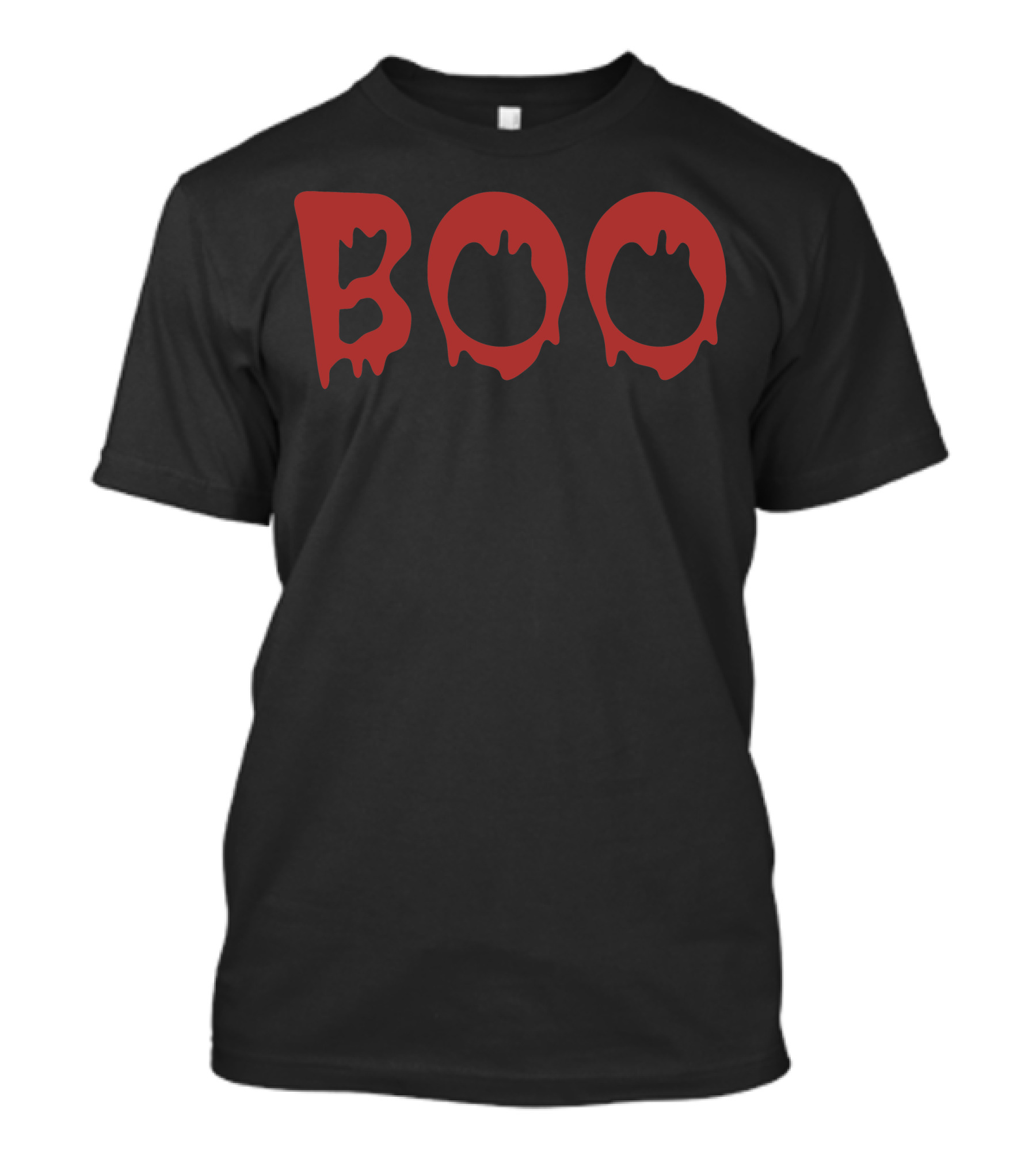 Boo Dripping Red Halloween Text T-Shirt